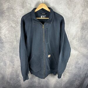 Carhartt Rain Defender Full Zip Sweatshirt Mens L Tall Blue 104440-426 Jacket